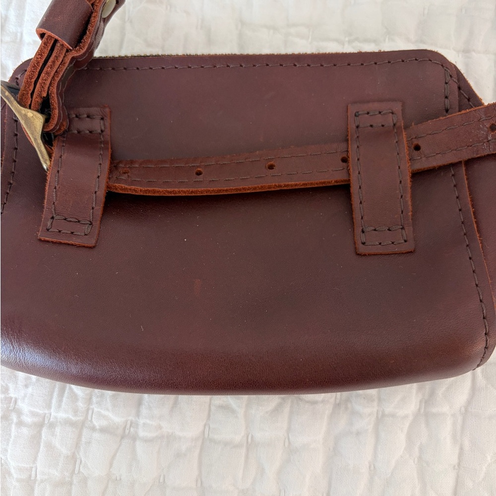 Portland Leather Dark Brown Crossbody Belt Bag - Picture 4 of 5